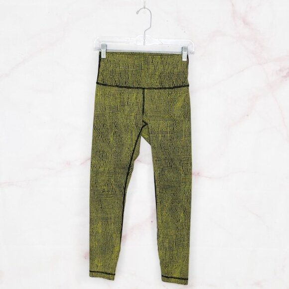 Lululemon High Times Full-On Luon Pants in Fall Net Toxic Black I Size 6 - Picture 4 of 7